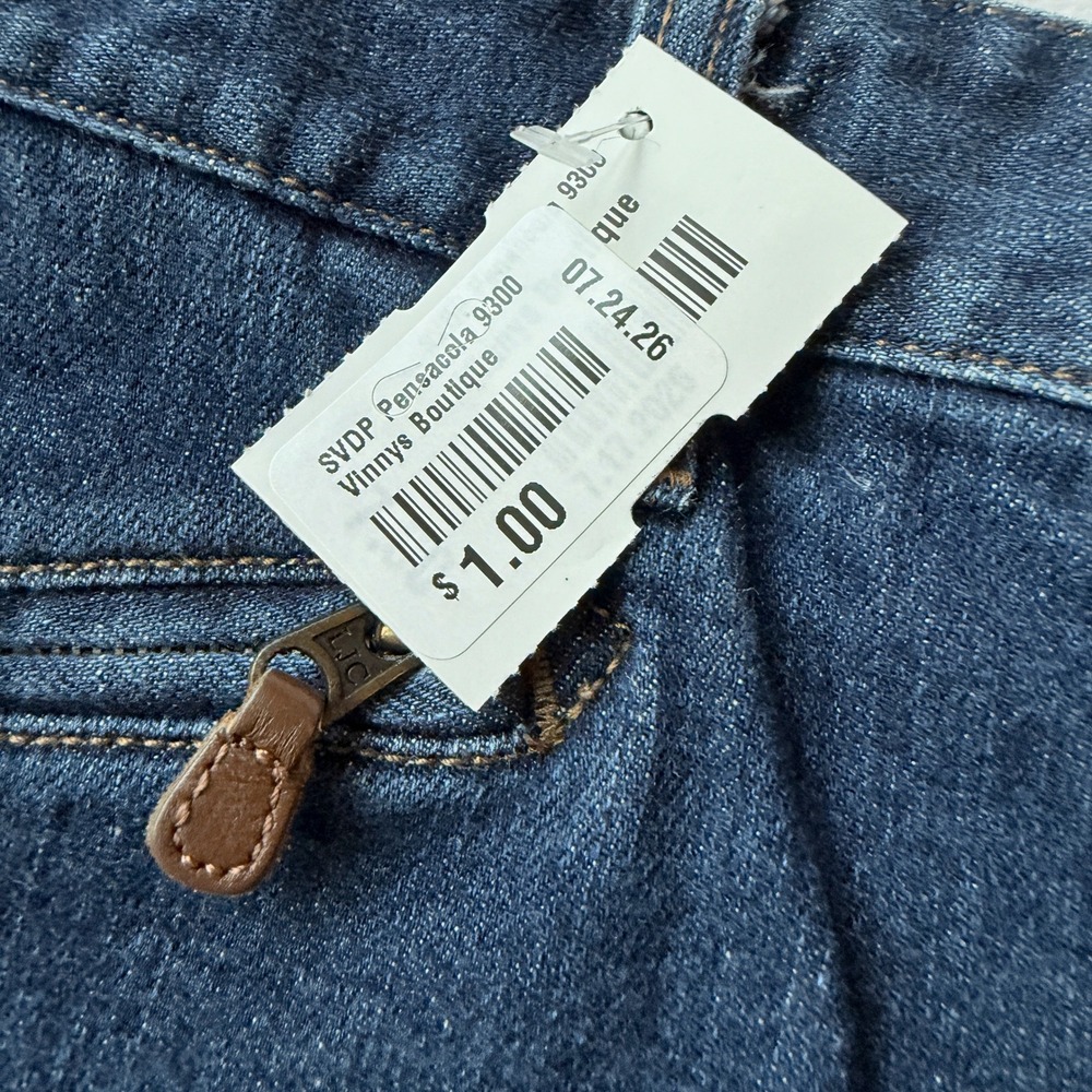 Lauren Ralph Lauren Jeans Co Dark Wash Zip Pocket Denim Skirt Womens 10